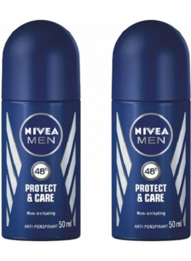 نيفيا مزيل عرق نيفيا للرجال للحماية والعناية برائحة منعشة تدوم 48 ساعة - (100 مل، عبوة من قطعتين) - Image 1